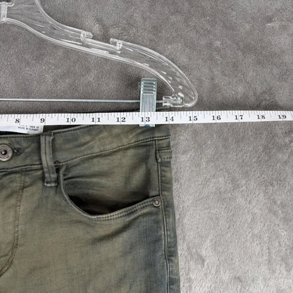 Zara Original Jeans Women’s Size 4 Green Tie Dye Skinny Y2K Grunge Denim - Picture 6 of 7